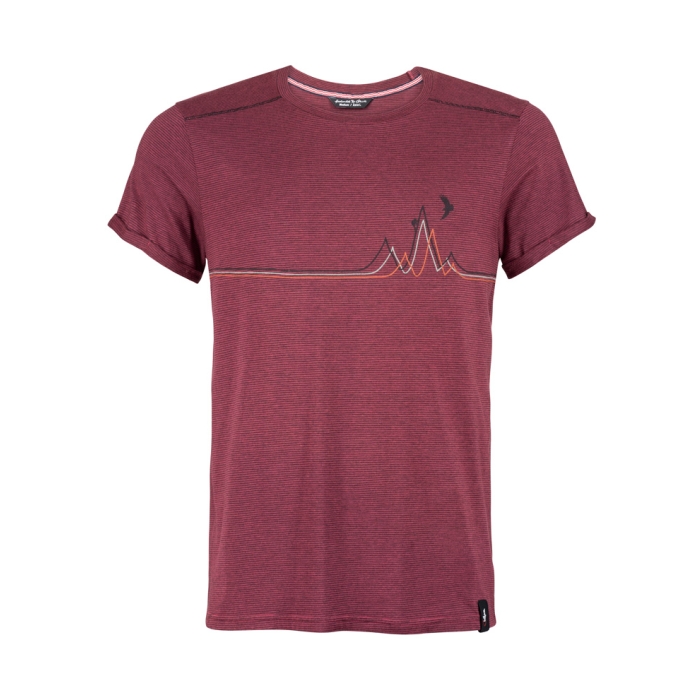 T-shirt męski Chillaz STREET MOUNTAIN LINE DARK RED